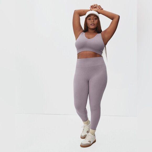 Everlane The Seamless Leggings Ribbed Light Purple Size M/L NWT - Picture 1 of 9